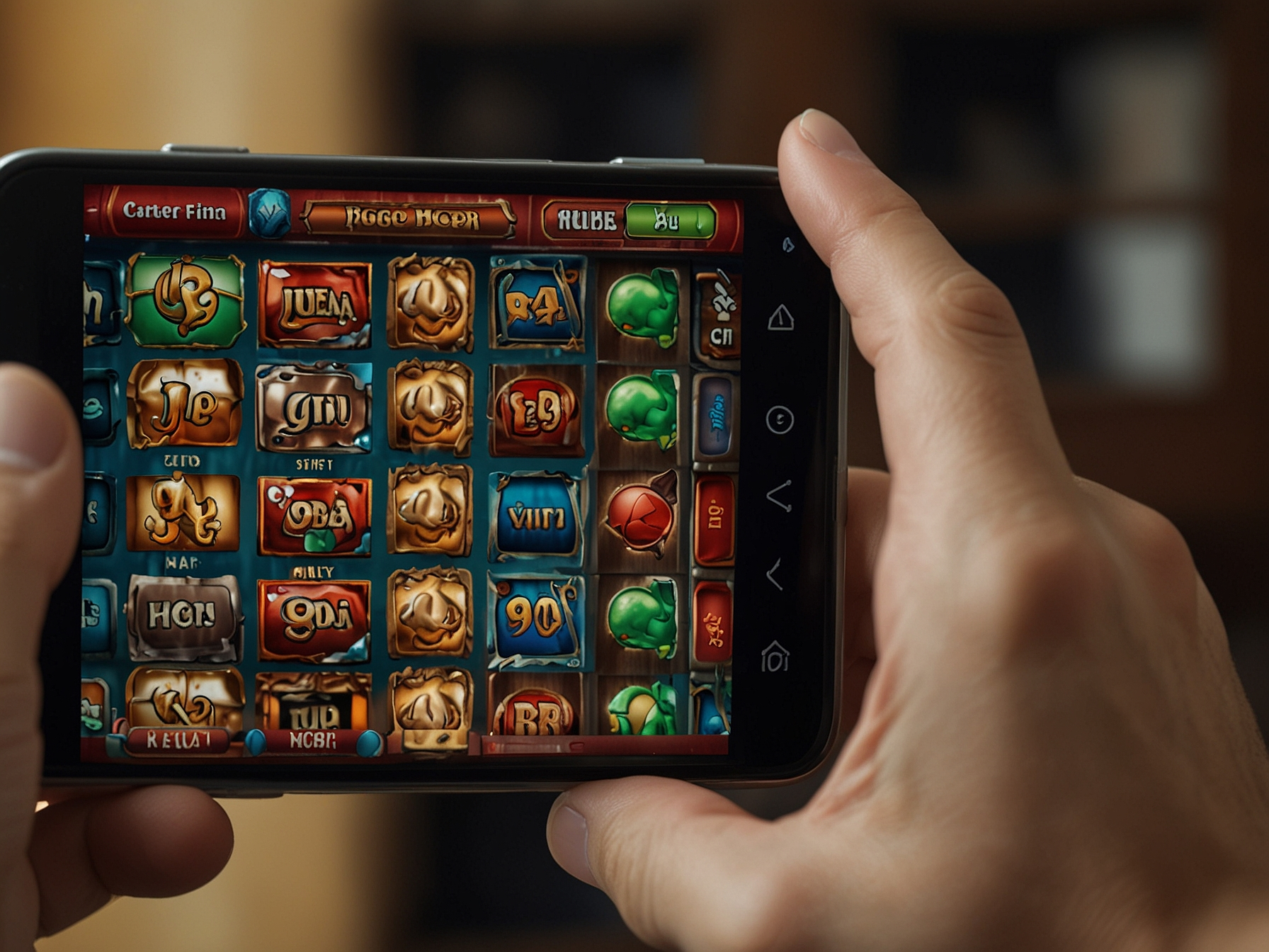 Interfaz móvil Tiger Casino